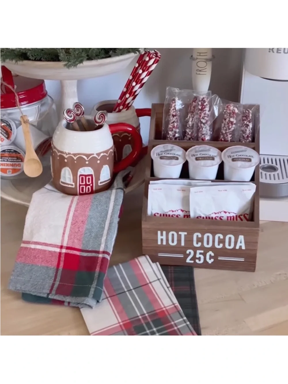 Target Bullseye Playground Christmas 2022 Wood Storage Box Hot Cocoa